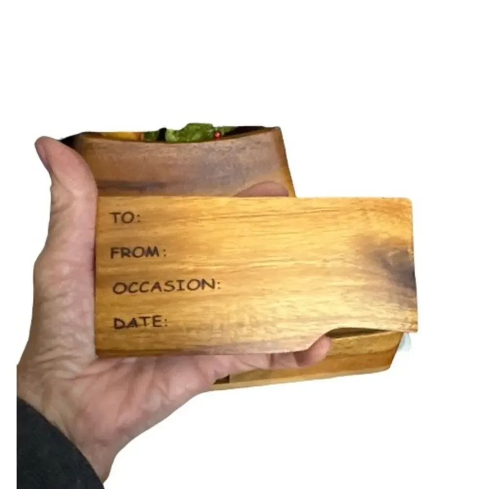 Hand Crafted Wooden Daisies Puzzle Trinket Box